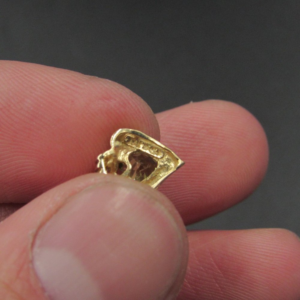 18" 10K Gold Peridot And CZ Necklace & Earrings - Picture 4 of 8